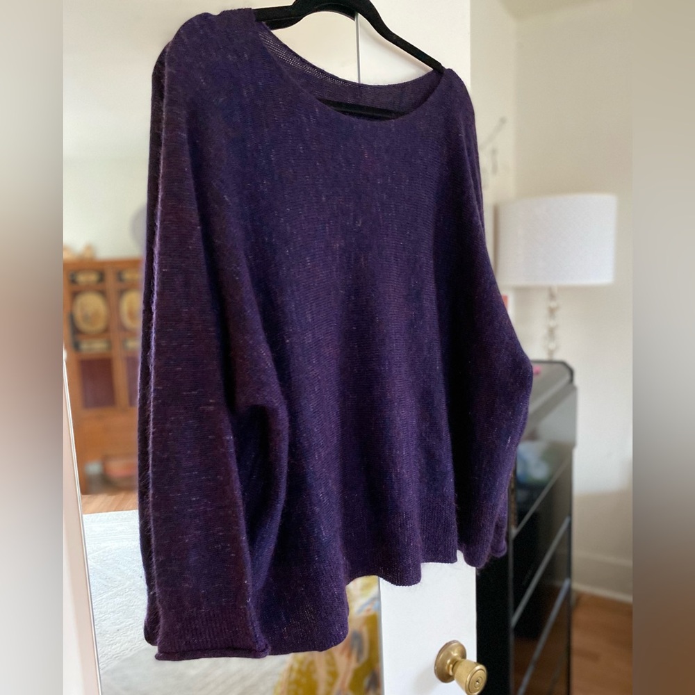 Tamaki Niime Knit Sweater, Vibrant Purple, OOAK
